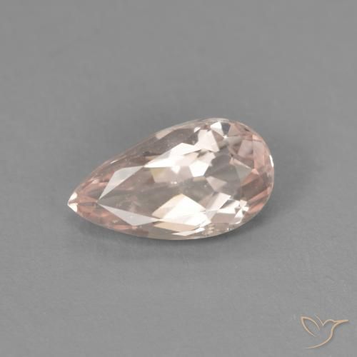 0.64ct 자연스러운 매우 밝은 분홍색 모르가나이트, 배 모양, VVS-VS