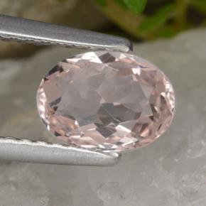 0.91캐럿 천연 라이트 핑크 모르가나이트, 타원형 컷, VVS-VS