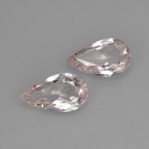 1.67캐럿 천연 로즈 핑크 톤 모가나이트 보석, 배 모양, 9.1×5.1 mm, VS