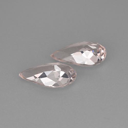 1.67캐럿 천연 로즈 핑크 톤 모가나이트 보석, 배 모양, 9.1×5.1 mm, VS