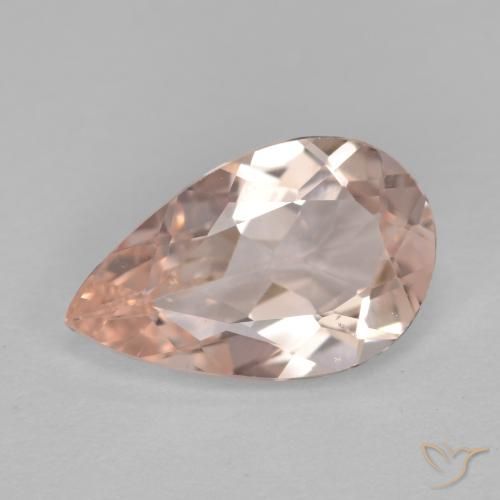 1.14ct 자연스러운 미디엄 핑크 모르가나이트, 배 모양, VVS-VS