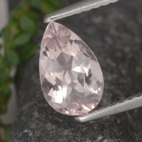 1.13캐럿 천연 플라밍고 핑크 모가나이트, 배 모양, 9.1×5.7 mm, VVS-VS