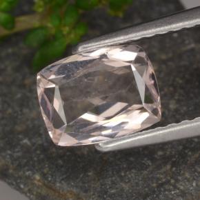 1.10캐럿 천연 라이트 핑크 모가나이트, 쿠션 컷, 7.4×5.7 mm, VS