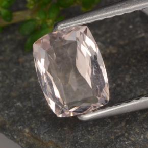 1.10캐럿 천연 라이트 핑크 모가나이트, 쿠션 컷, 7.4×5.7 mm, VS
