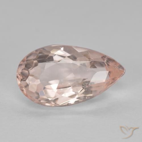 1.16ct 자연스러운 플라밍고 핑크 모르가나이트, 배 모양, VS