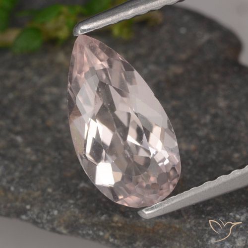 1.15ct 자연스러운 플라밍고 핑크 모르가나이트, 배 모양, VVS-VS