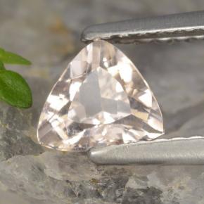 0.56캐럿 천연 라이트 핑크 모가나이트, 트릴리언, 5.3×6 mm, VS