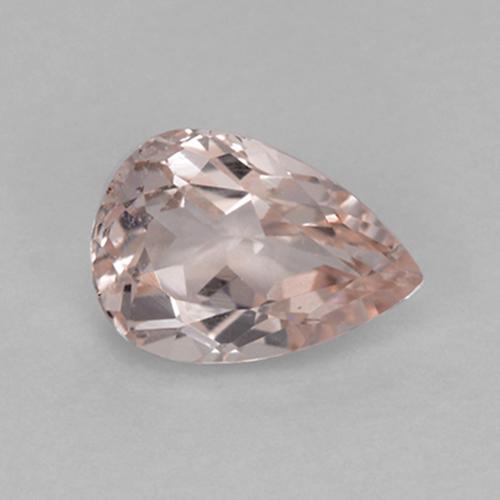 0.57캐럿 천연 라이트 핑크 모가나이트, 배 모양, 6.7×4.7 mm, VVS