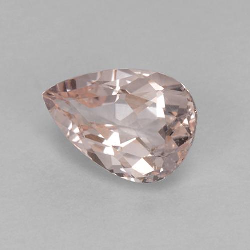0.57캐럿 천연 라이트 핑크 모가나이트, 배 모양, 6.7×4.7 mm, VVS