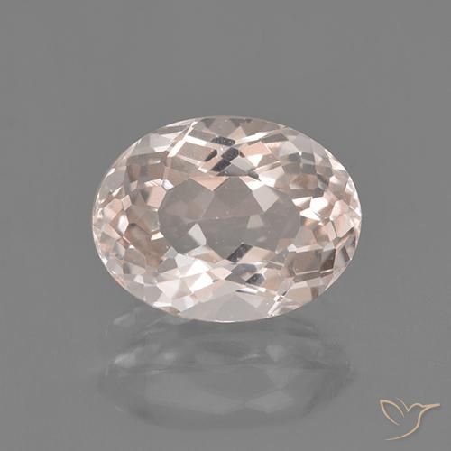 2.43ct 자연스러운 매우 밝은 분홍색 모르가나이트, 타원형, VS