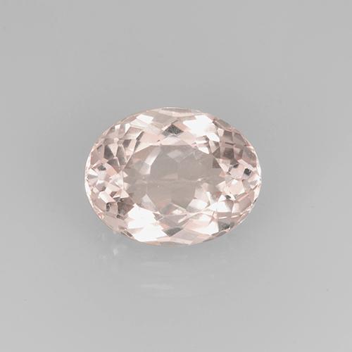 2.66캐럿 천연 플라밍고 핑크 모가나이트, 타원형 컷, 10.3×8.1 mm, VVS-VS
