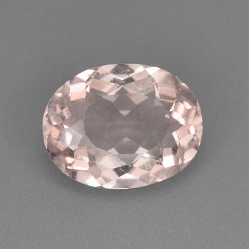 2.87캐럿 천연 라이트 핑크 모가나이트, 타원형 컷, 11.2×8.8 mm, VS