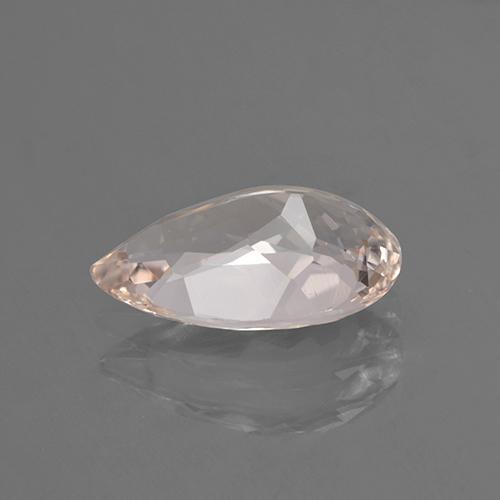 2.47캐럿 천연 매우 연한 핑크 모가나이트, 배 모양, 12.1×7.6 mm, VVS-VS