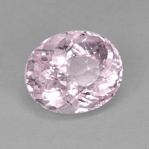 4.28캐럿 천연 매우 밝은 핑크 톤 모가나이트, 타원형 컷, 11.3×9.2 mm, VS