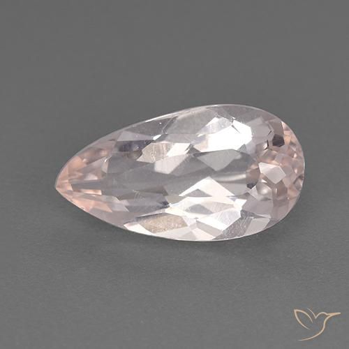 1.77ct 자연스러운 플라밍고 핑크 모르가나이트, 배 모양, VVS-VS
