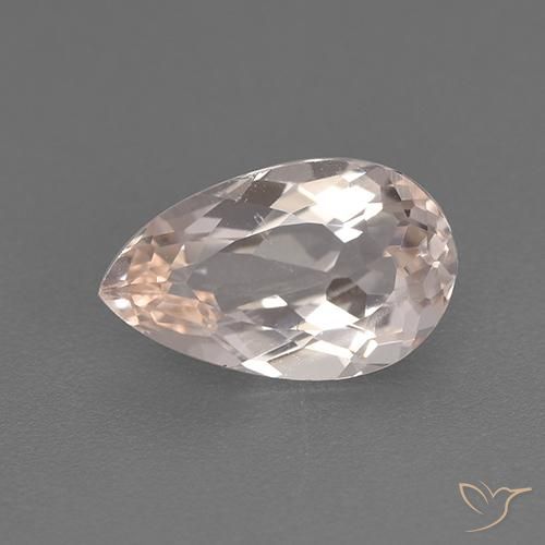 1.60ct 자연스러운 매우 밝은 분홍색 모르가나이트, 배 모양, VVS-VS