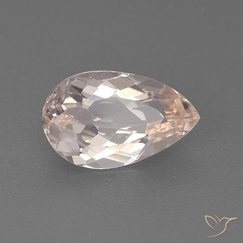 1.60캐럿 천연 매우 밝은 분홍색 모르가나이트, 배 모양, VVS-VS