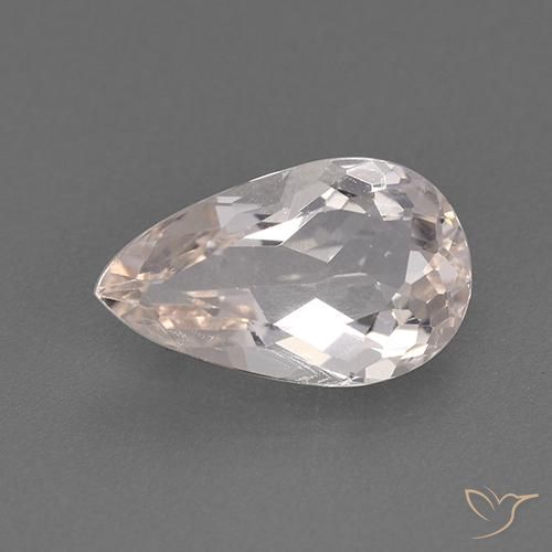 1.68ct 자연스러운 새먼 핑크 모르가나이트, 배 모양, VVS-VS