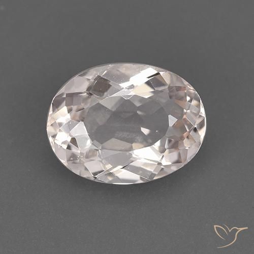 1.32ct 자연스러운 미디엄 라이트 핑크 모르가나이트, 타원형, VS