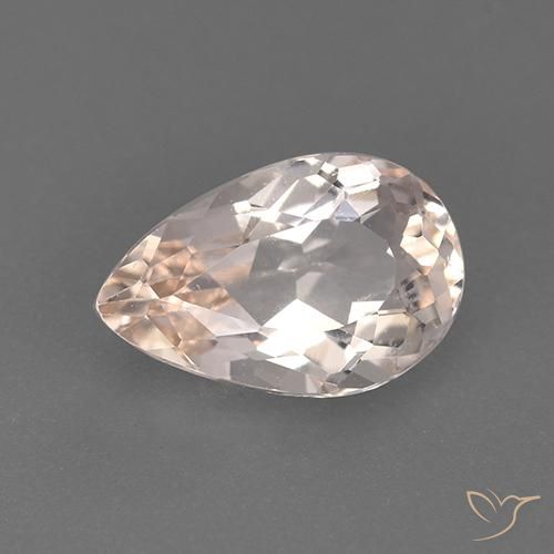 1.51ct 자연스러운 새먼 핑크 모르가나이트, 배 모양, VS