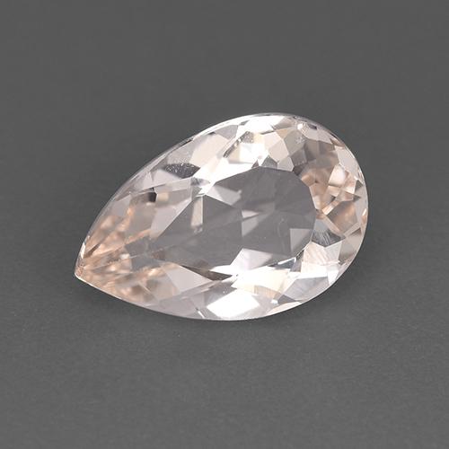 1.61캐럿 천연 미디엄 라이트 핑크 모가나이트, 배 모양, 10.3×6.7 mm, VVS-VS