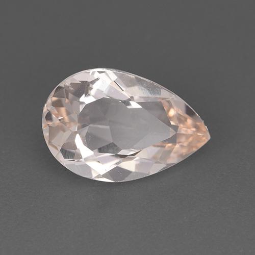 1.61캐럿 천연 미디엄 라이트 핑크 모가나이트, 배 모양, 10.3×6.7 mm, VVS-VS
