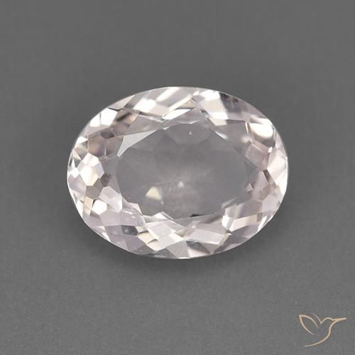 1.60ct 자연스러운 하얀색 모르가나이트, 타원형, VVS-VS