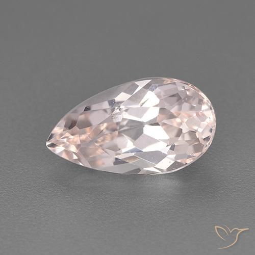 1.50ct 자연스러운 미디엄 핑크 모르가나이트, 배 모양, VVS-VS