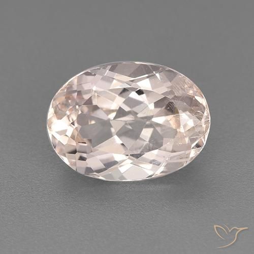 1.69ct 자연스러운 매우 밝은 분홍색 모르가나이트, 타원형, VS