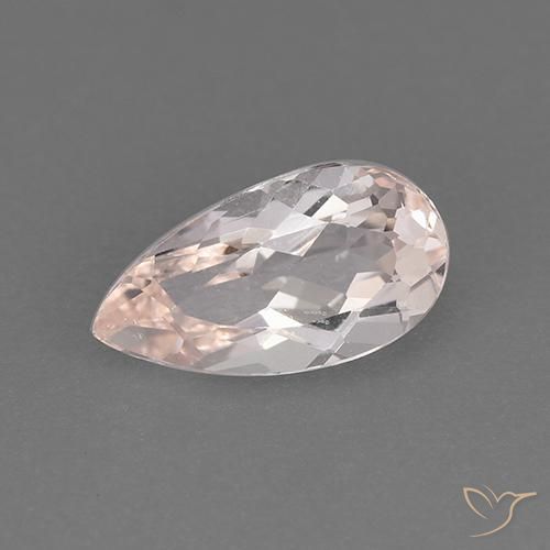 1.10ct 자연스러운 플라밍고 핑크 모르가나이트, 배 모양, VVS-VS