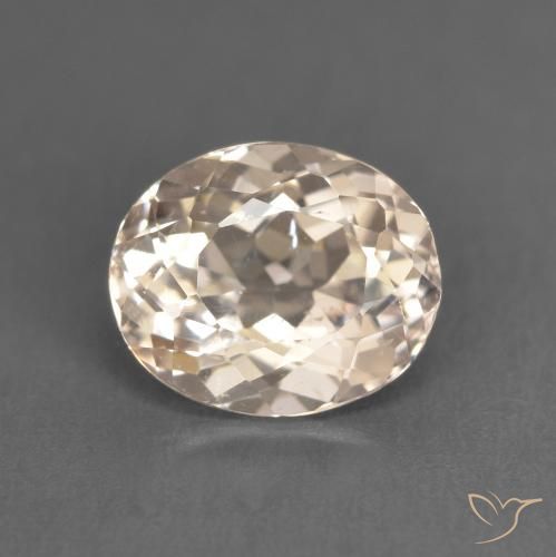 1.54ct 자연스러운 미디엄 핑크 모르가나이트, 타원형, VS