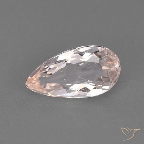 0.97ct 자연스러운 미디엄 핑크 모르가나이트, 배 모양, VVS-VS