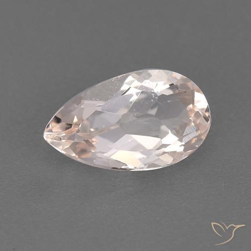 0.93ct 자연스러운 라이트 핑크 모르가나이트, 배 모양, VVS-VS