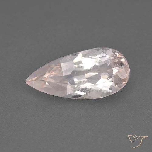 1.50ct 자연스러운 라이트 핑크 모르가나이트, 배 모양, VS