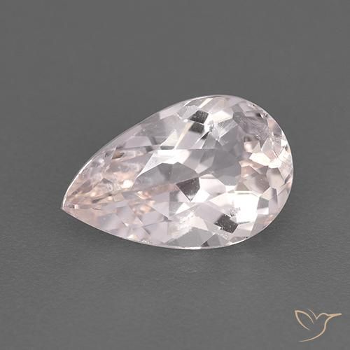 1.53ct 자연스러운 라이트 핑크 모르가나이트, 배 모양, VS