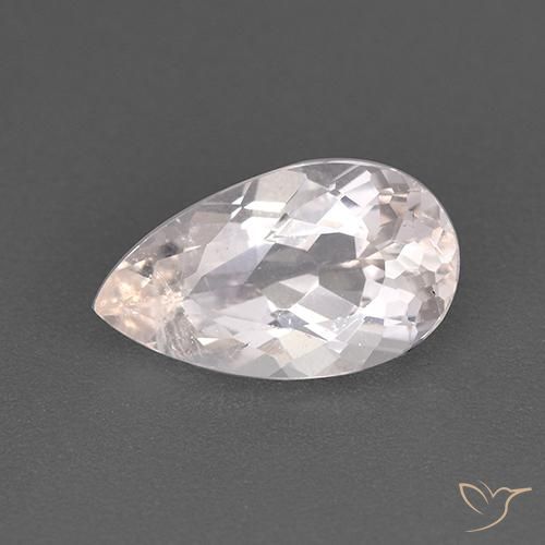 1.53ct 자연스러운 라이트 핑크 모르가나이트, 배 모양, VS