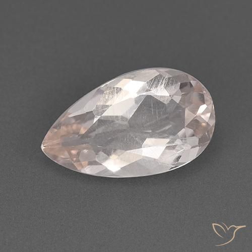 1.75ct 자연스러운 매우 밝은 분홍색 모르가나이트, 배 모양, VS