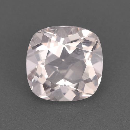 1.08캐럿 천연 라이트 핑크 모가나이트, 쿠션 컷, 6.5×6.4 mm, VVS-VS