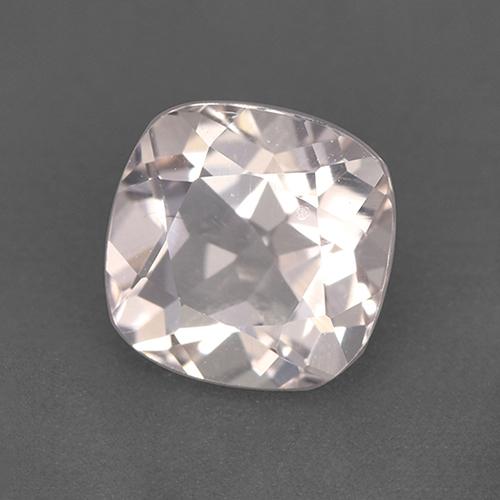 1.08캐럿 천연 라이트 핑크 모가나이트, 쿠션 컷, 6.5×6.4 mm, VVS-VS