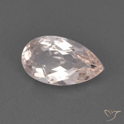 1.37ct 자연스러운 플라밍고 핑크 모르가나이트, 배 모양, VS
