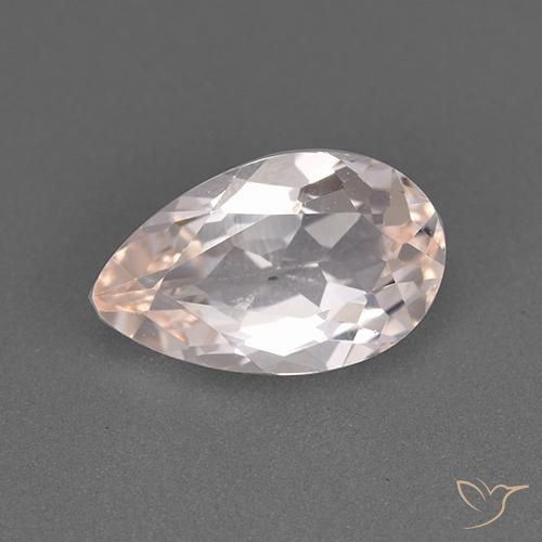 1.42ct 자연스러운 플라밍고 핑크 모르가나이트, 배 모양, VVS-VS