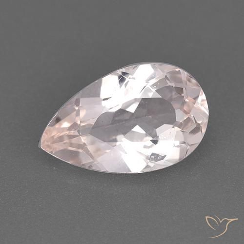 1.38ct 자연스러운 라이트 핑크 모르가나이트, 배 모양, VS