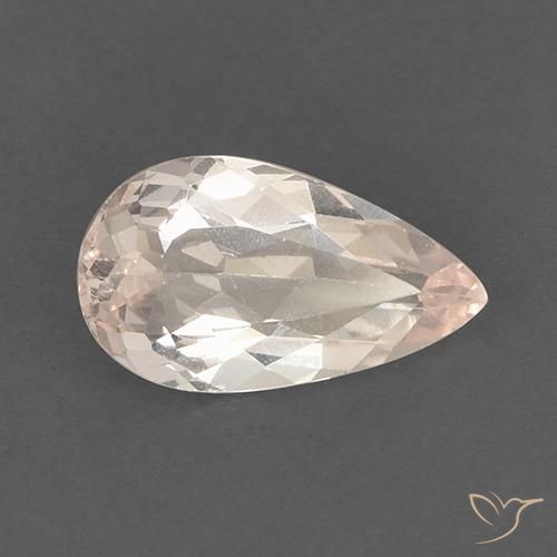 1.21ct 자연스러운 새먼 핑크 모르가나이트, 배 모양, VS