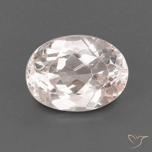 1.33ct 자연스러운 미디엄 라이트 핑크 모르가나이트, 타원형, VS