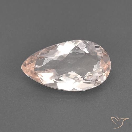 1.21ct 자연스러운 새먼 핑크 모르가나이트, 배 모양, VS
