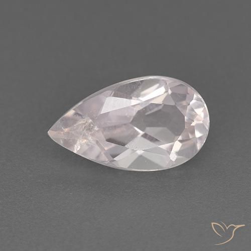 0.97ct 자연스러운 라이트 핑크 모르가나이트, 배 모양, VS