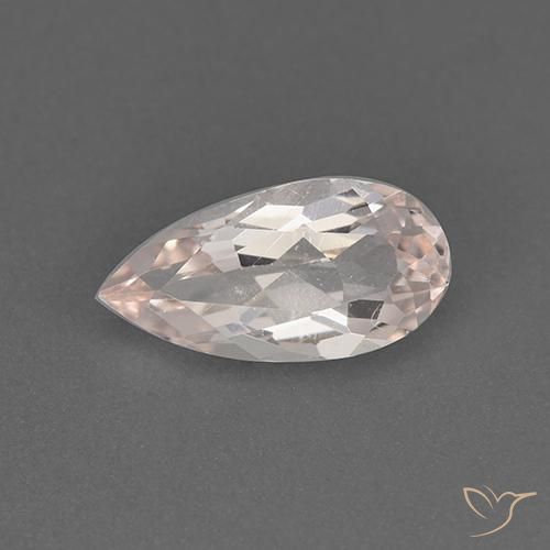 0.89ct 자연스러운 매우 밝은 분홍색 모르가나이트, 배 모양, VVS-VS