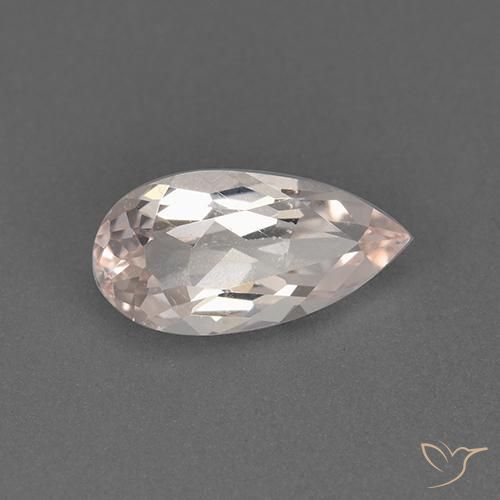 0.89캐럿 천연 매우 밝은 분홍색 모르가나이트, 배 모양, VVS-VS