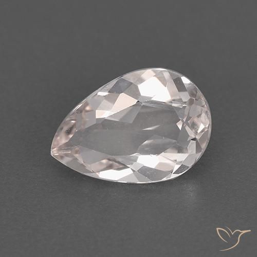 0.98ct 자연스러운 플라밍고 핑크 모르가나이트, 배 모양, VVS-VS