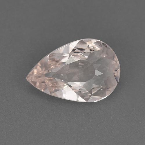 0.61캐럿 천연 라이트 핑크 모가나이트, 배 모양, 8×5.4 mm, VVS-VS